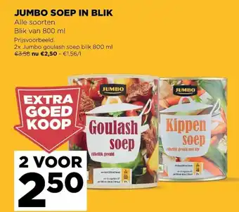 Jumbo Jumbo Soep in blik 2*800ml aanbieding