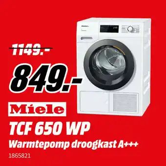 MediaMarkt Miele TCF 650 WP Warmtepomp Droogkast A+++ aanbieding