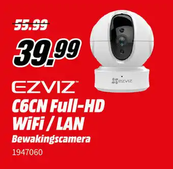MediaMarkt Ezviz C6CN Full-HD Wifi / LAN Bewakingscamera aanbieding