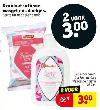 Kruidvat Kruidvat intieme wasgel en -doekjes aanbieding