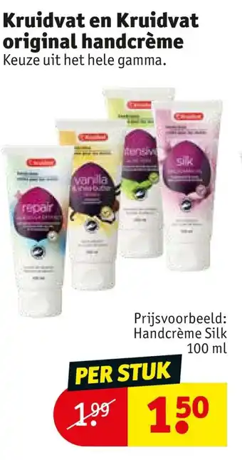 Kruidvat Kruidvat en Kruidvat original handcrème aanbieding