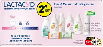 Kruidvat 2 x Lactacyd intieme wasgel 0% 250ml aanbieding