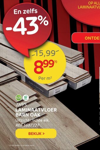 BricoPlanit Laminaatvloer Barn Oak aanbieding