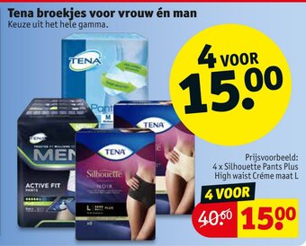 Kruidvat Tena broekjes voor vrouw én man aanbieding