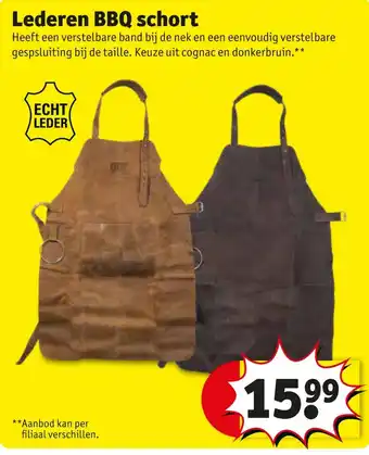 Kruidvat Lederen BBQ schort aanbieding