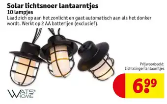 Kruidvat Solar lichtsnoer lantaarntjes 10 lampjes aanbieding