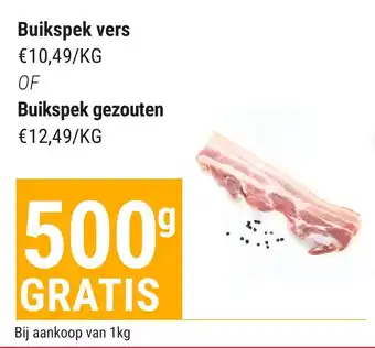 Budgetslager Buikspek vers 1kg aanbieding