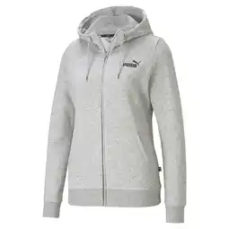 Decathlon Essentials hoodie met volledige ritssluiting voor dames PUMA Light Gray Heather aanbieding