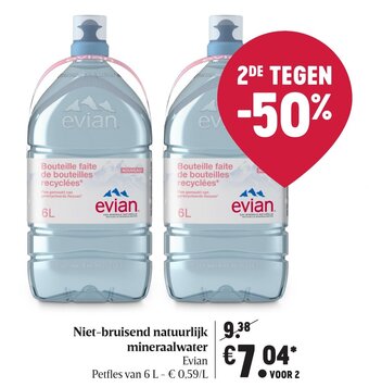 Delhaize Niet-bruisend natuurlijk mineraalwater aanbieding