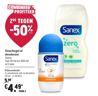 Delhaize Douchegel of deodorant aanbieding