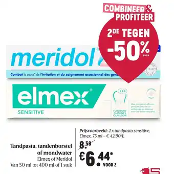 Delhaize Tandpasta, tandenborstel of mondwater aanbieding