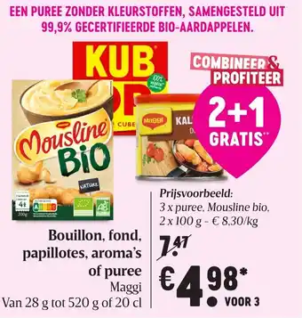 Delhaize Bouillon, fond, papillotes, aroma's of puree aanbieding