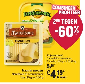 Delhaize Kaas in sneden aanbieding