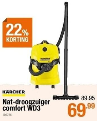 Cevo Kärcher nat-droogzuiger comfort wd3 aanbieding