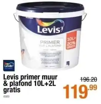 Cevo Levis primer muur + plafond 10L+2L gratis aanbieding