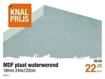 Cevo Mdf plaat waterwerend 244x122cm aanbieding