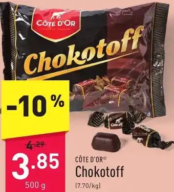 ALDI Côte d'or chokotoff aanbieding