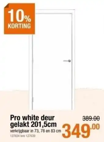 Cevo Pro white deur gelakt 201.5cm aanbieding
