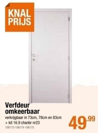 Cevo Verfdeur omkeerbaar aanbieding