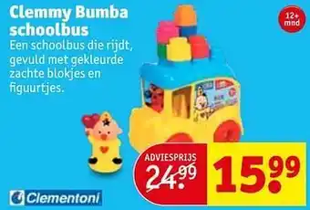 Kruidvat Clemmy bumba schoolbus aanbieding