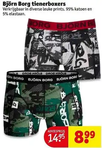 Kruidvat Björn borg tienerboxers aanbieding