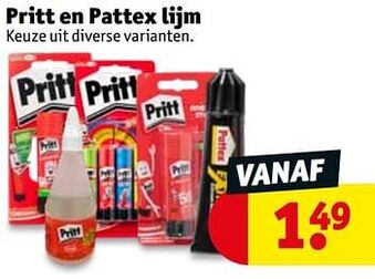Kruidvat Pritt en pattex lijm aanbieding