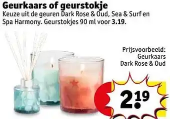 Geurkaars of geurstokje geurkaars dark rose + oud 90ml