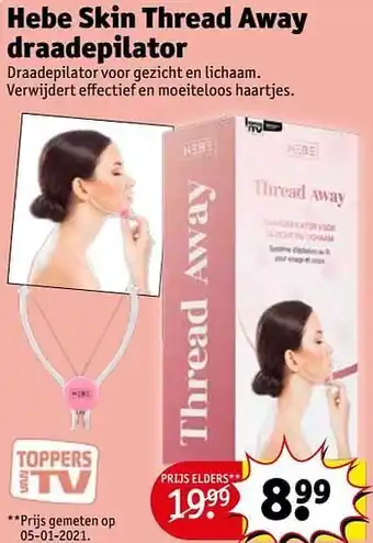 Kruidvat Hebe skin thread away draadepilator aanbieding