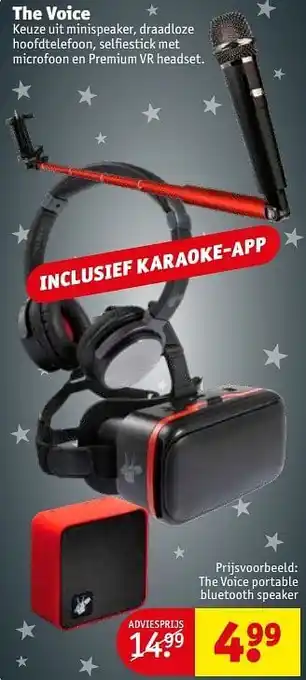 Kruidvat The voice the voice portable bluetooth speaker aanbieding