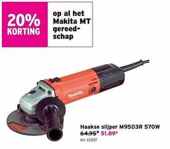 GAMMA Makita haakse slijper m9503r 570w aanbieding