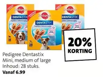 Pedigree dentastix mini, medium of large