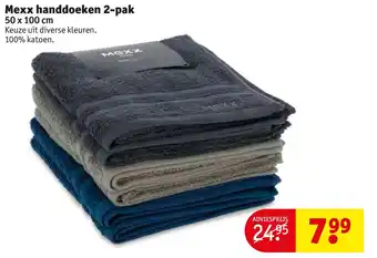 Kruidvat Mexx handdoeken 2-pak 50x100cm aanbieding