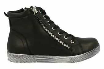Berca Shoes Andrea Conti Bottine Dames Super Comfort Volledig Leder - Zwart aanbieding