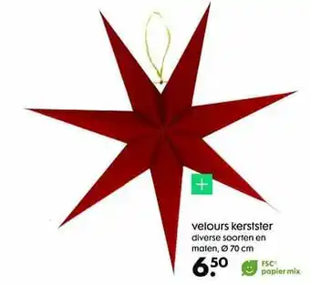 Velours kerstster