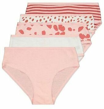 HEMA HEMA Kinderslips Katoen - 5 Stuks Lichtroze (lichtroze) aanbieding