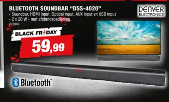 Hubo Denver Bluetooth soundbar DSS-4020 aanbieding