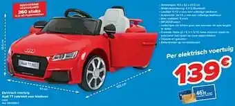 Elektrisch voertuig audi tt cabriolet voor kinderen