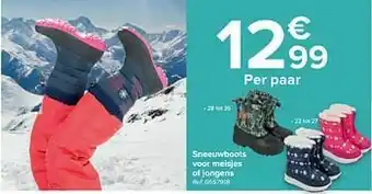 Carrefour Sneeuwboots voor meisjes of jongens aanbieding