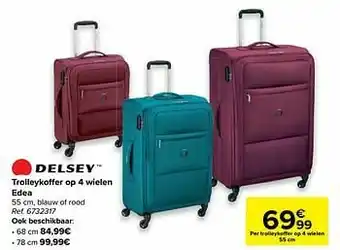 Carrefour Trolleykoffer op 4 wielen edea aanbieding