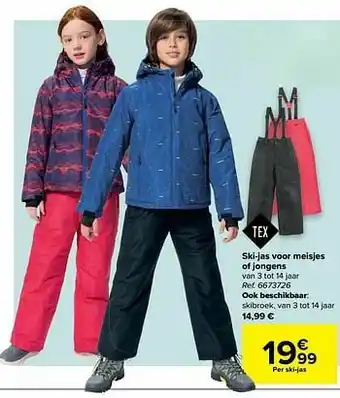 Carrefour Ski-jas voor meisjes of jongens aanbieding