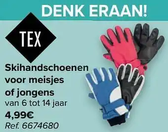 Carrefour Skihandschoenen voor meisjes of jongens aanbieding