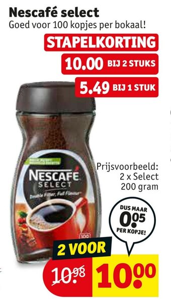 Kruidvat Nescafé select aanbieding