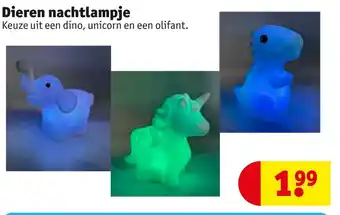 Kruidvat Dieren nachtlampje aanbieding