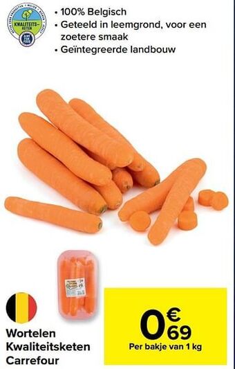 Carrefour Market Wortelen kwaliteitsketen carrefour 1kg aanbieding