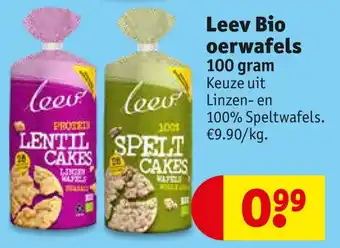 Kruidvat Leev Bio oerwafels 100gram aanbieding