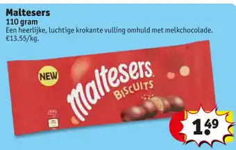 Kruidvat Maltesers 110 gram aanbieding