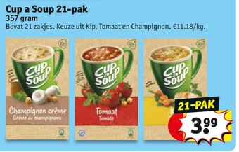 Kruidvat Cup a Soup 21-pak 357 gram aanbieding