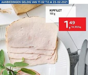 Alvo Kipfilet 100g aanbieding