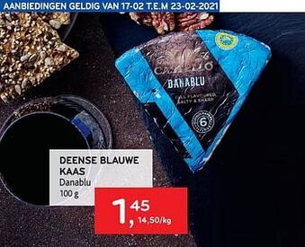 Alvo Deense blauwe kaas danablu 100g aanbieding