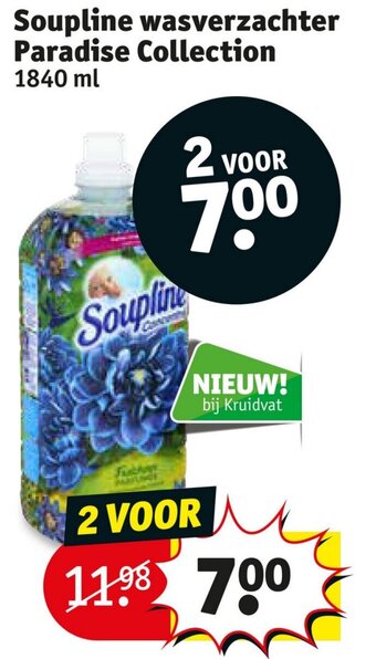 Kruidvat Soupline wasverzachter Paradise Collection 1840ml aanbieding